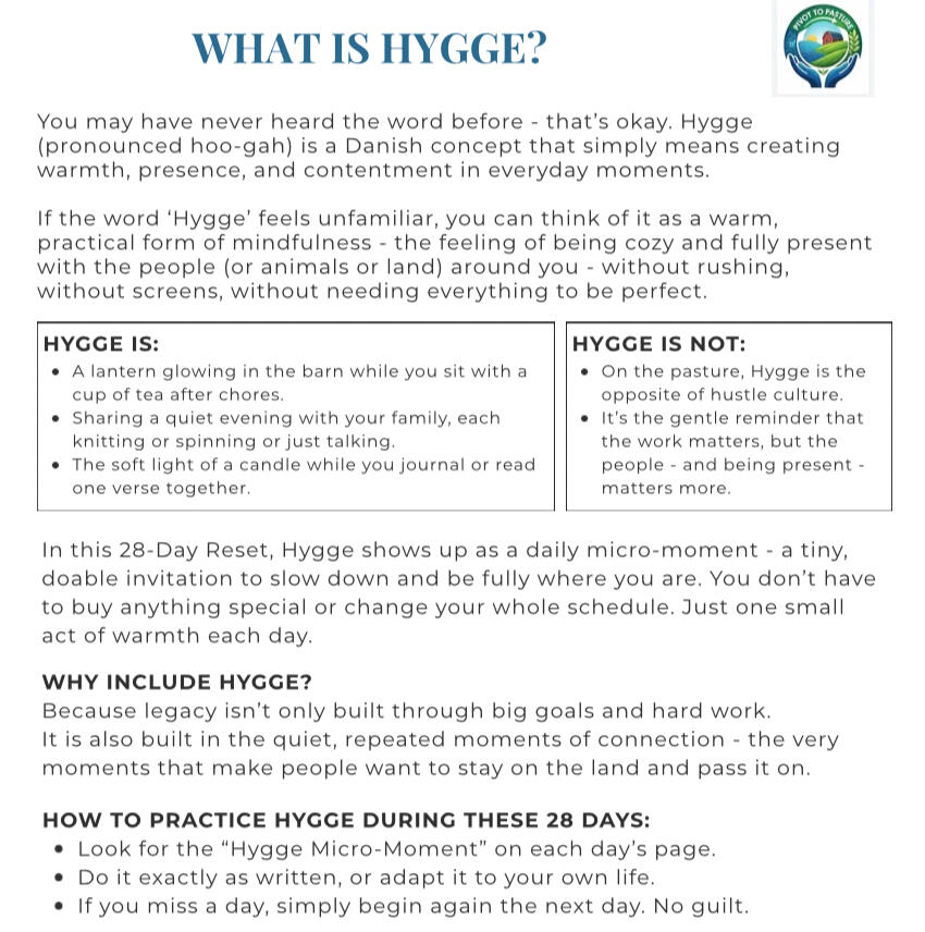 28-Day Reset Journal Hygge